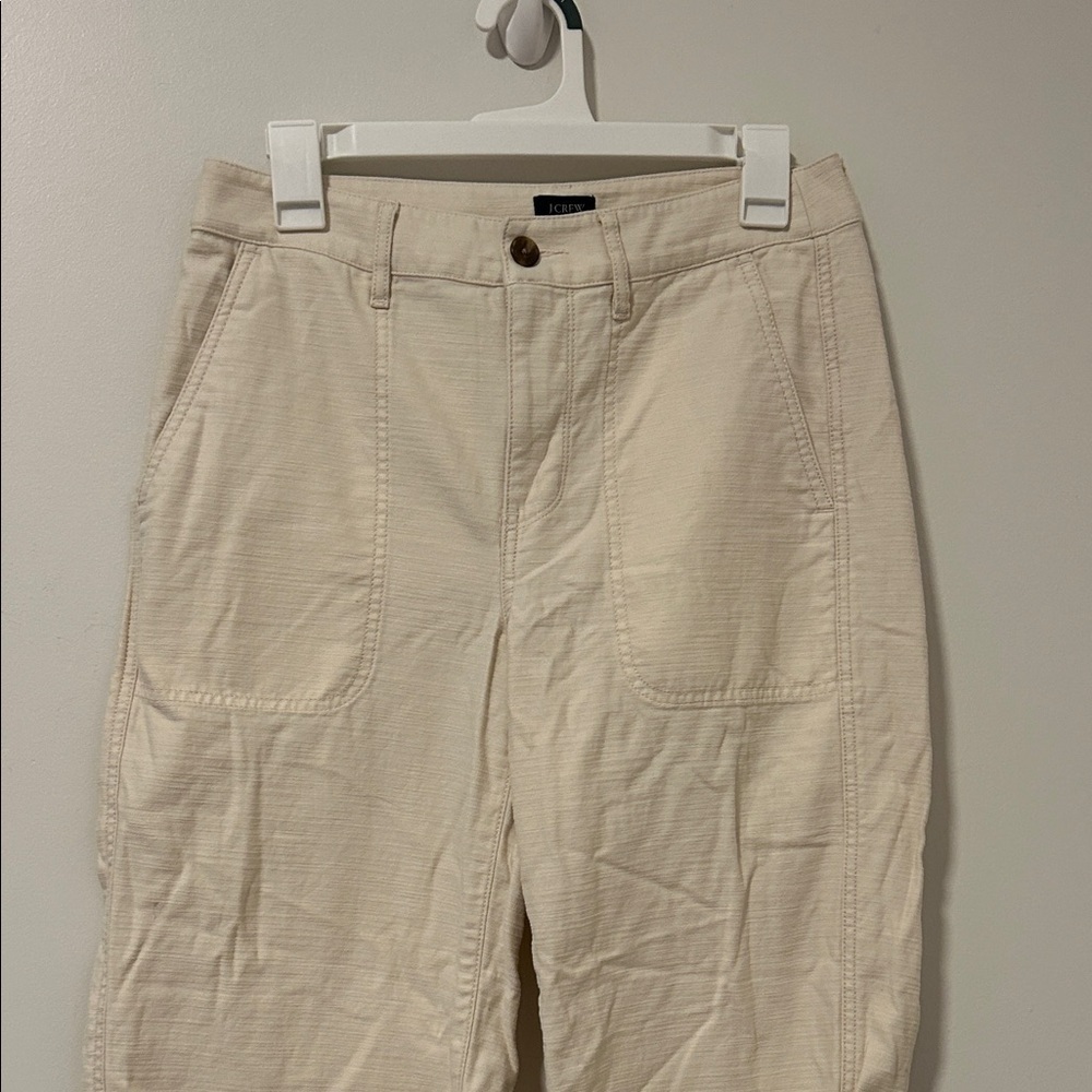 J Crew Cream Fall Pants Size 4